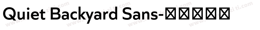 Quiet Backyard Sans字体转换